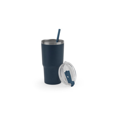 JOYNER M. Compact stainless steel travel cup (91 recycled) with vacuum insulated double wall and matt finish 600 mL